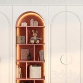 Trueliving 5 Door Sliding Kids Brown wardrobes Laminated Finish & PU Finish 8Ft *2Ft *9Ft -2438.4MM X 609MM X 2743.2MM)